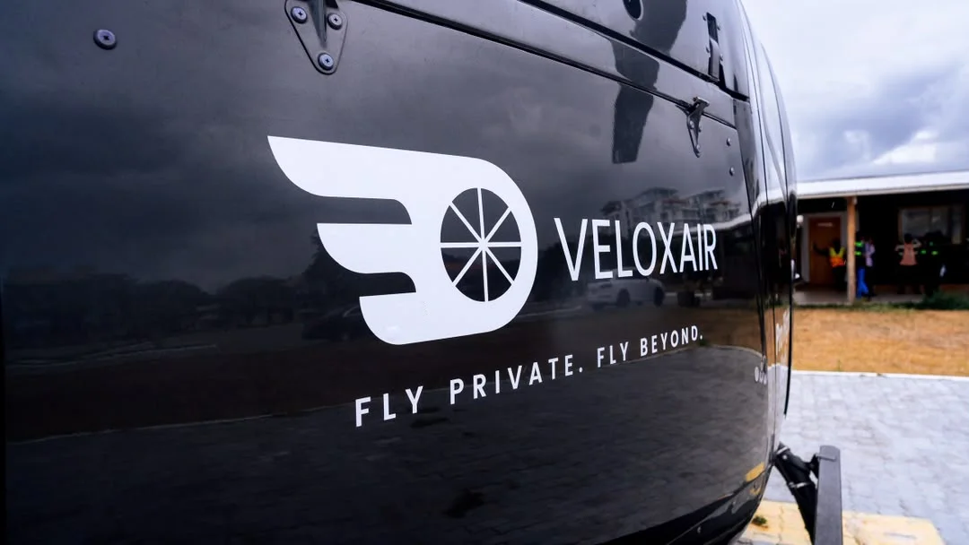 Veloxair helicopter ready for a private charter