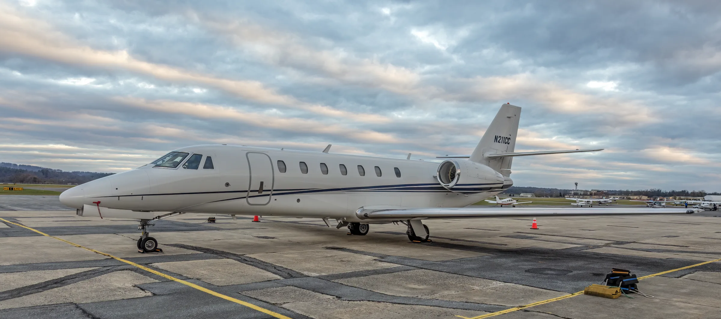 Cessna Citation Sovereign private jet on the apron